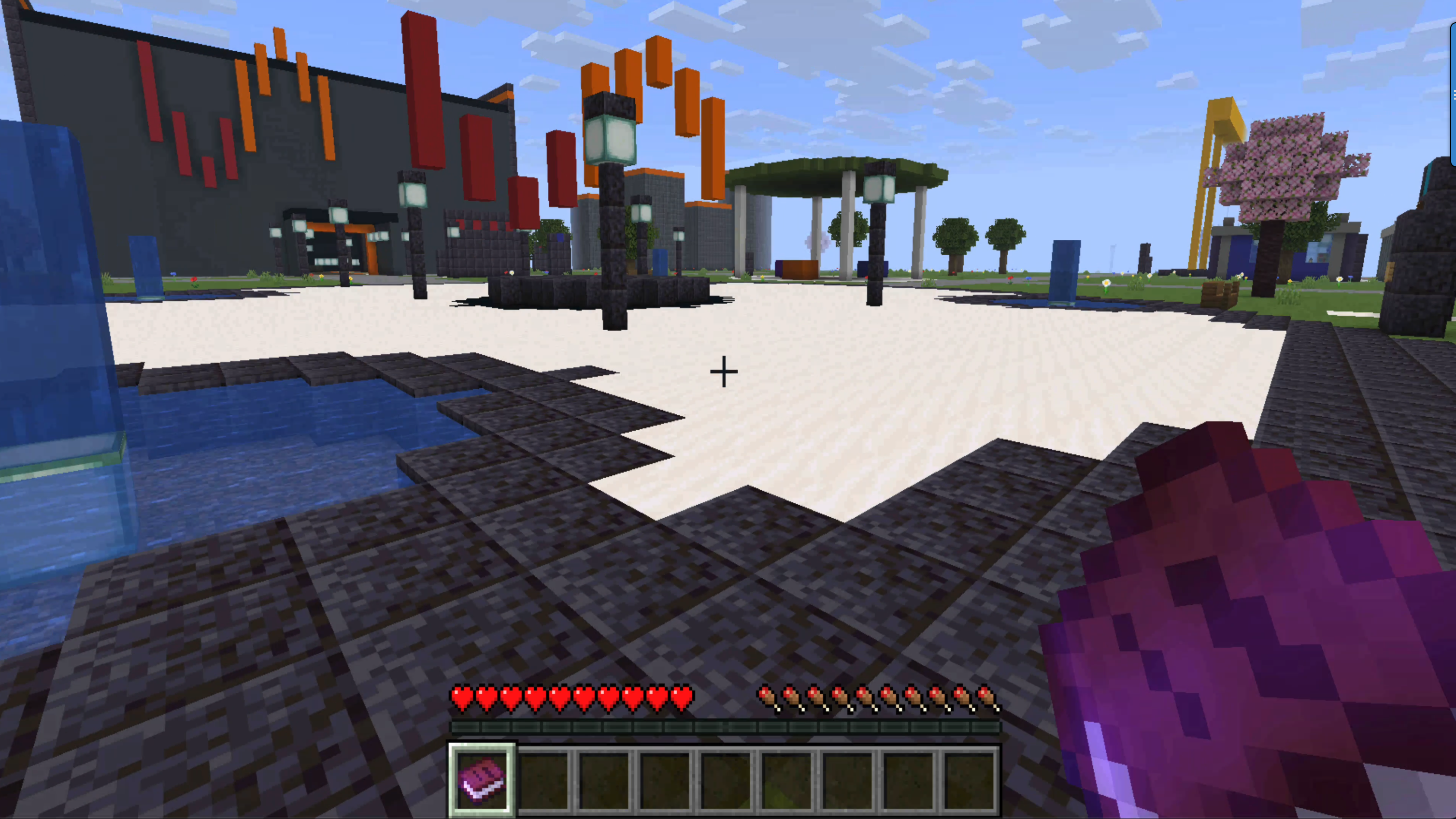 The plaza in the Unraid Harbour Adventure world